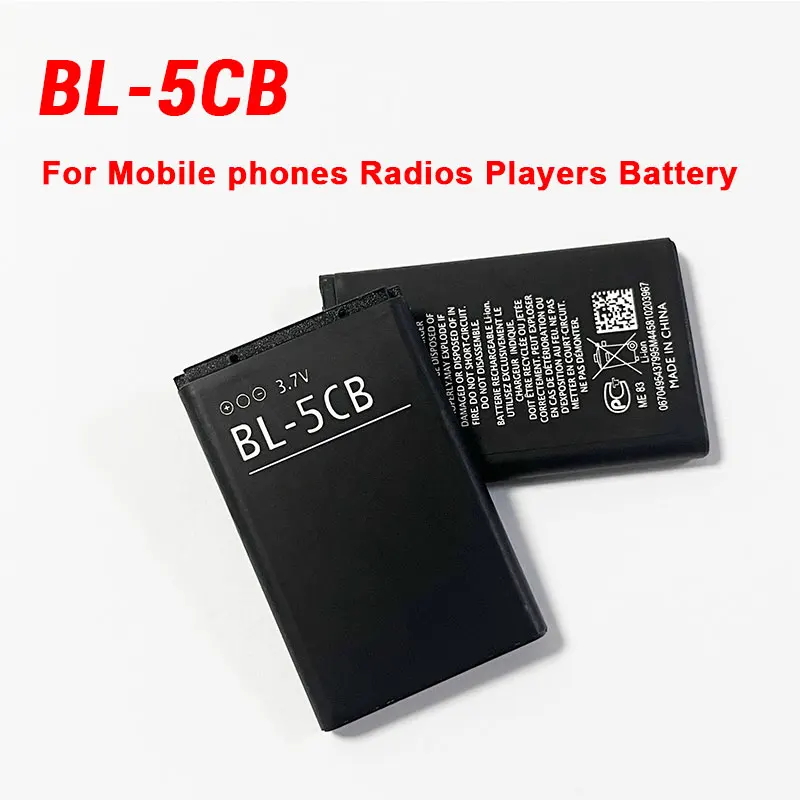 BL-5CB BL5CB Battery 3.7V 1200mAh BL 5CB Mobile Phone Batteries for Nokia 100 101 103 111 105 106 107 1050 3100 5130 6108