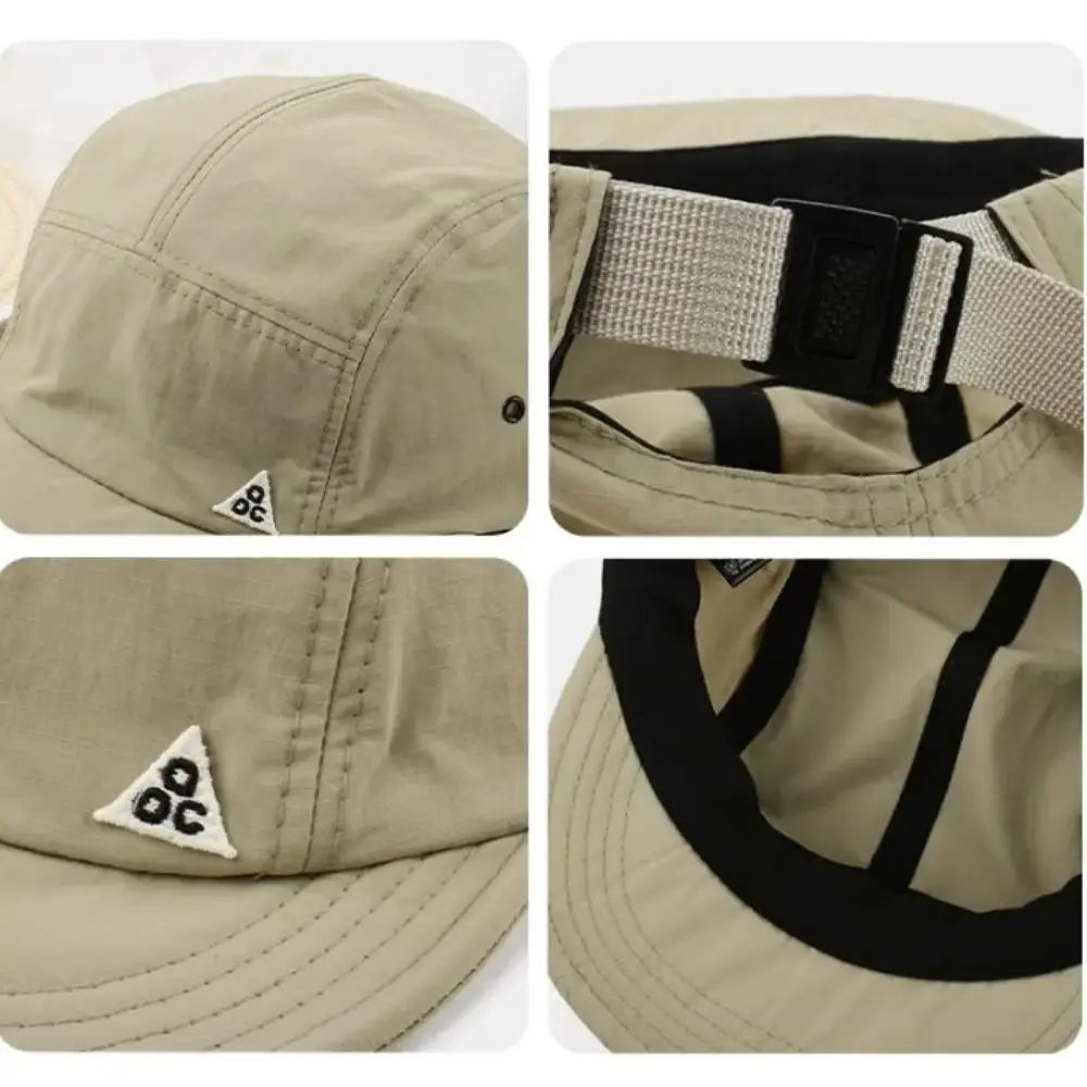 Retro Short Brim Camping Hat Quick-Dry Soft Sun Hats Adjustable Baseball Cap Spring Summer