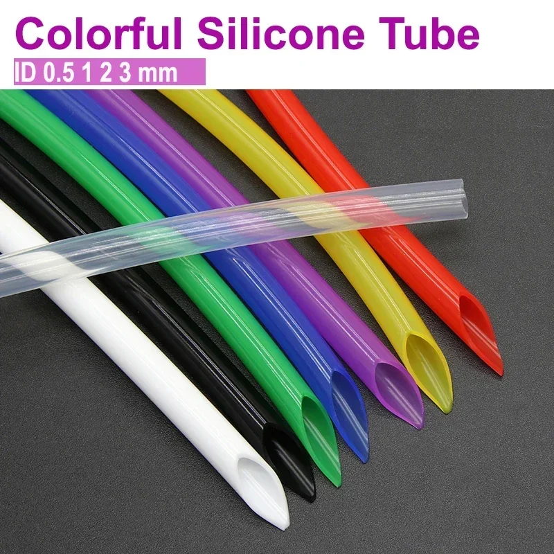 1/5/10M Meter ID0.5 1 2 3 mm Silicone Tube Pipe Flexible Rubber Hose Food Grade Soft Drink Pipe Water Connector Food Grade Pump