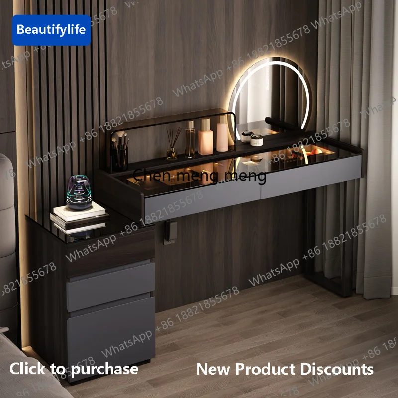 C139 Mirror stool Vanity Table Storage Drawers Nordic Organizer Dressing Table Makeup Desk Aesthetic Schmincktisch Bedroom Furni