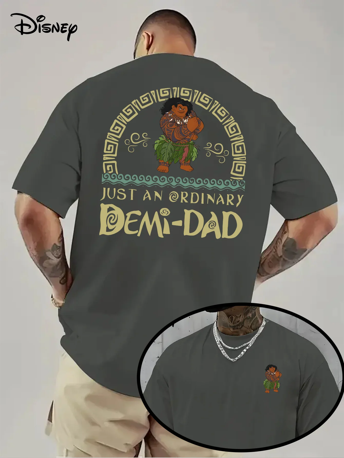 ديزني الكرتون ماوي الوجهين تي شيرت مطبوع 2026 الرجال والنساء صيف جديد Harajuku حجم كبير العصرية فضفاض رداء علوي غير رسمي