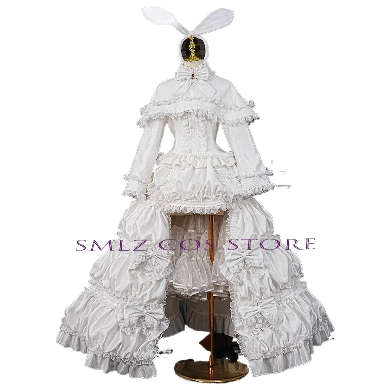2026 Rabbit MikuuU Cosplay Anime Costume Mikku White Princess Dress Ear Prop Wig Set Party Play Outfit for Women Skirt view 5