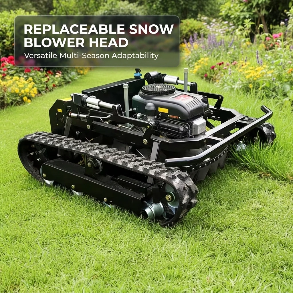 Remote Controlled Diesel Tracked Lawn Mower Crawler Grass Cutter for Agricultural Vegetation Management