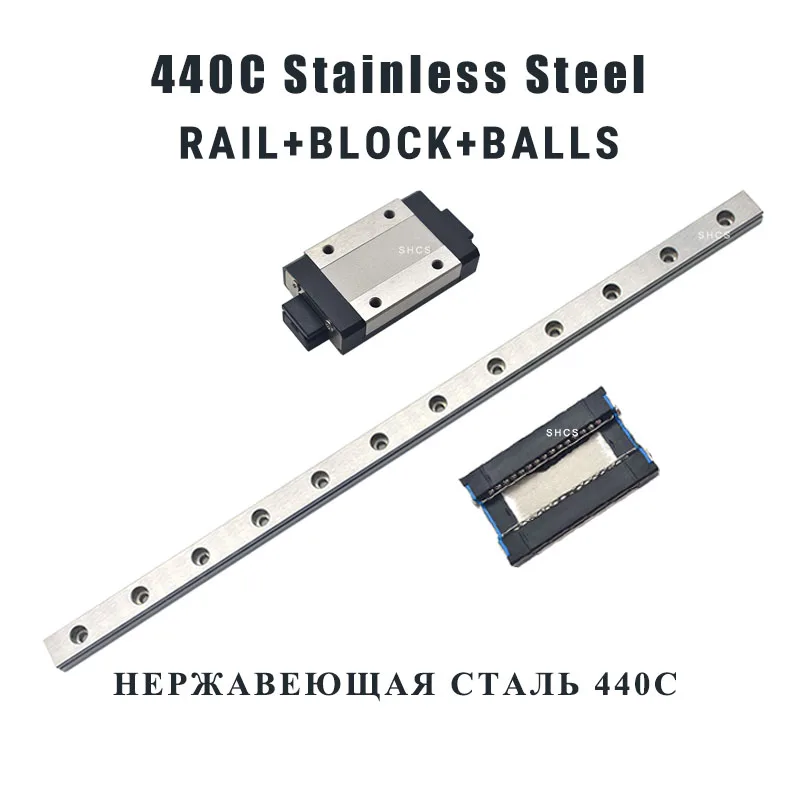 Guida lineare MGN12H MGN12 in acciaio inossidabile 440C con blocco MGN12H Z1