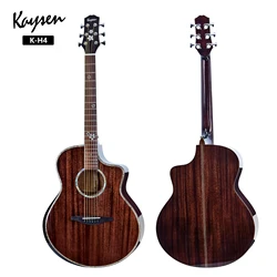 Wholesale price Kaysen OEM brand 6 steel string high-gloss fishing  cutaway electric acoustic guitar made in China