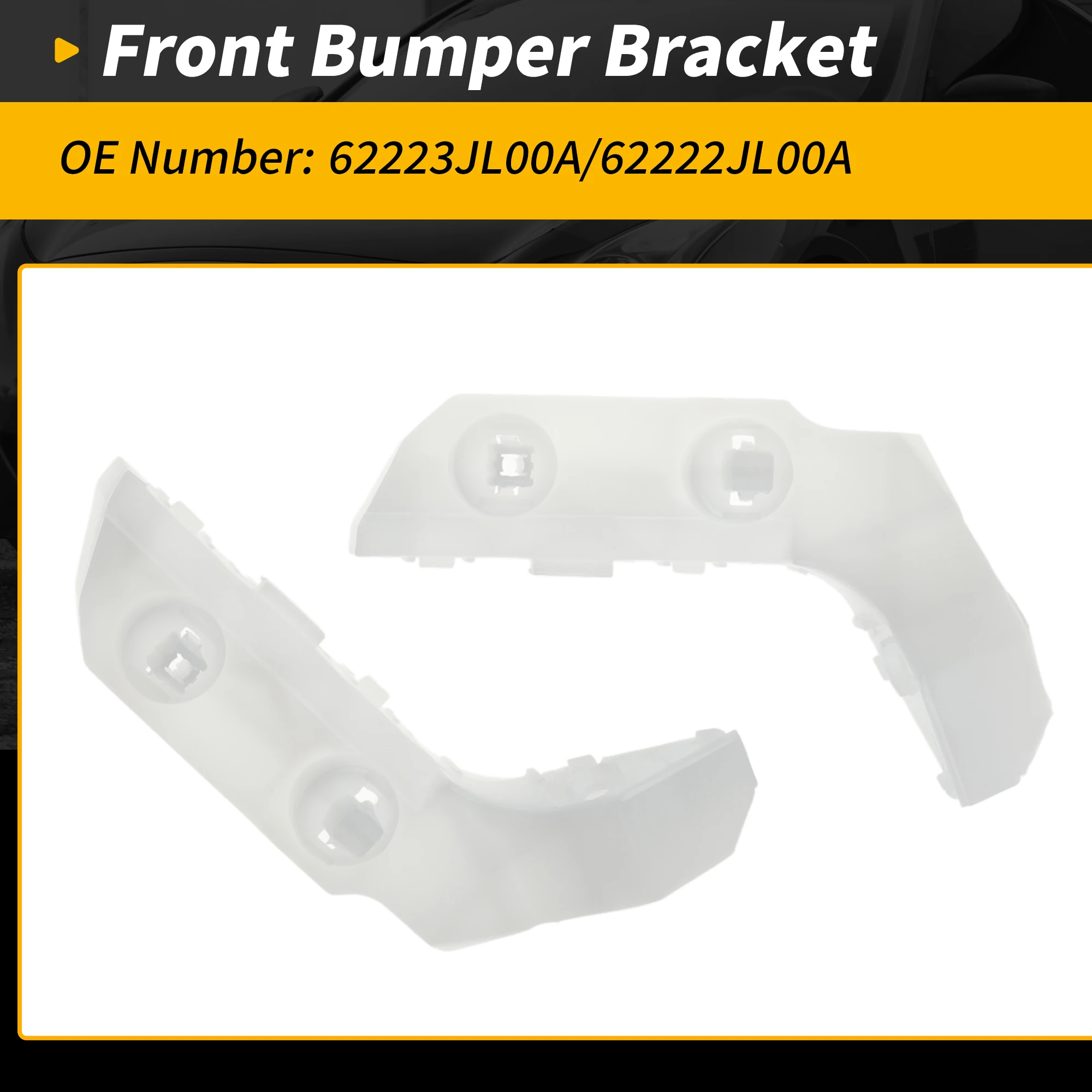 

UXCELL 1 пара кронштейнов переднего бампера для Infiniti G37 Q60 No 62223JL00A/62222JL00A Белый