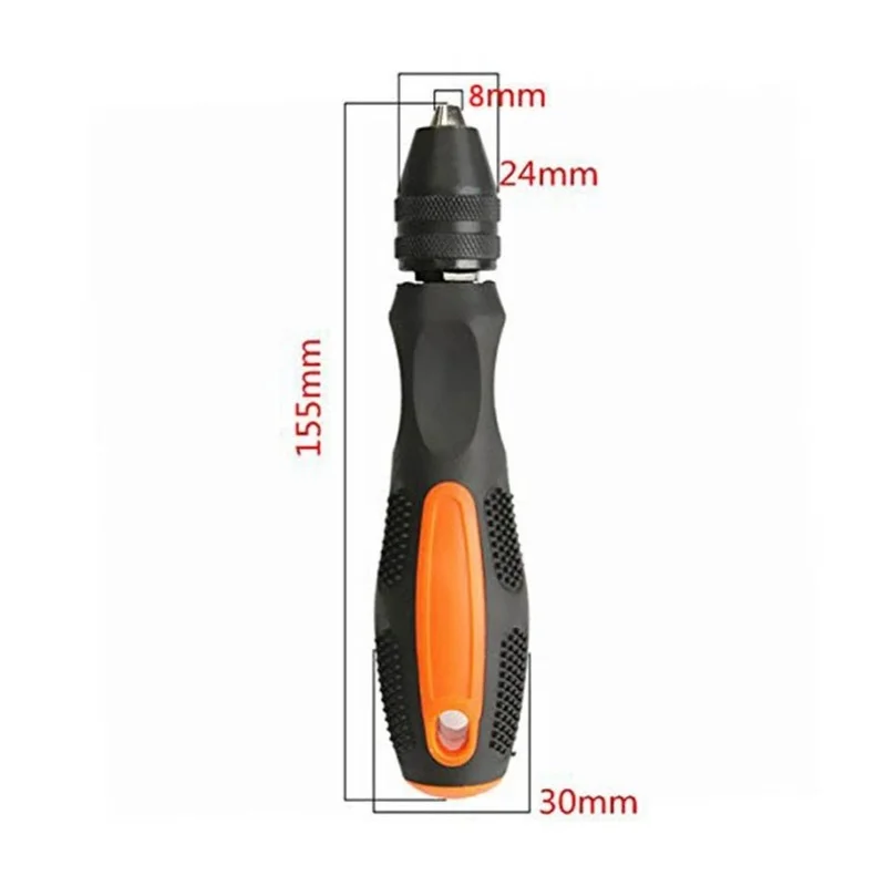 portable 0.5-8mm Adjustable Pin Vise Model Hand Drill Keyless Chuck fit Drill Bits Screwdriver Hand anti-skid Tools