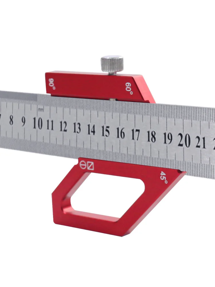 Angle Scriber Positioning Block Stop 45//60/90 Degrees Block Aluminum Alloy Steel Ruler Fixed Steel Ruler Limit