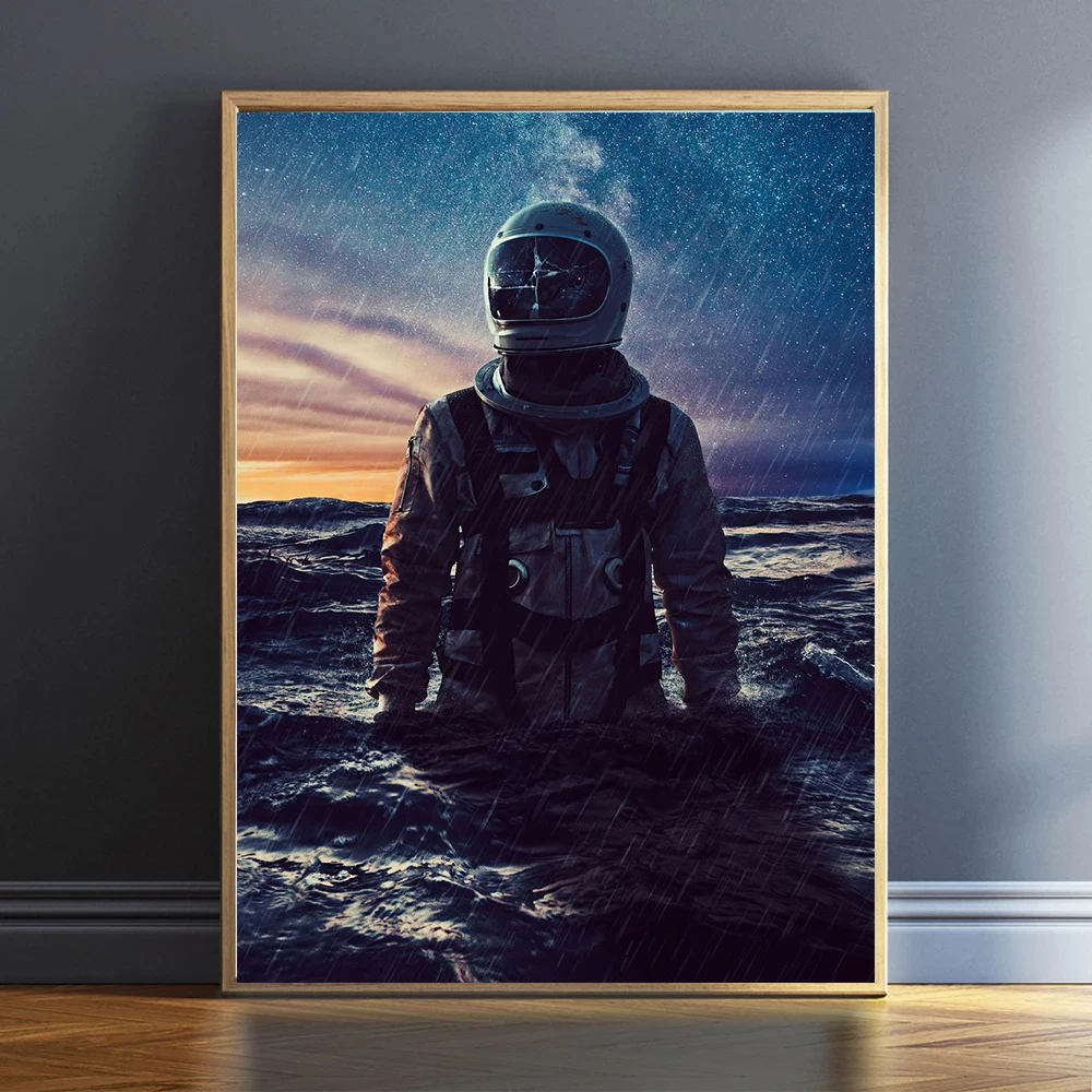 Classic Movie Interstellar Poster Art Home Wall Decoration Quality Canvas PaintingAesthetics Living Bar Cafe Wall Picture