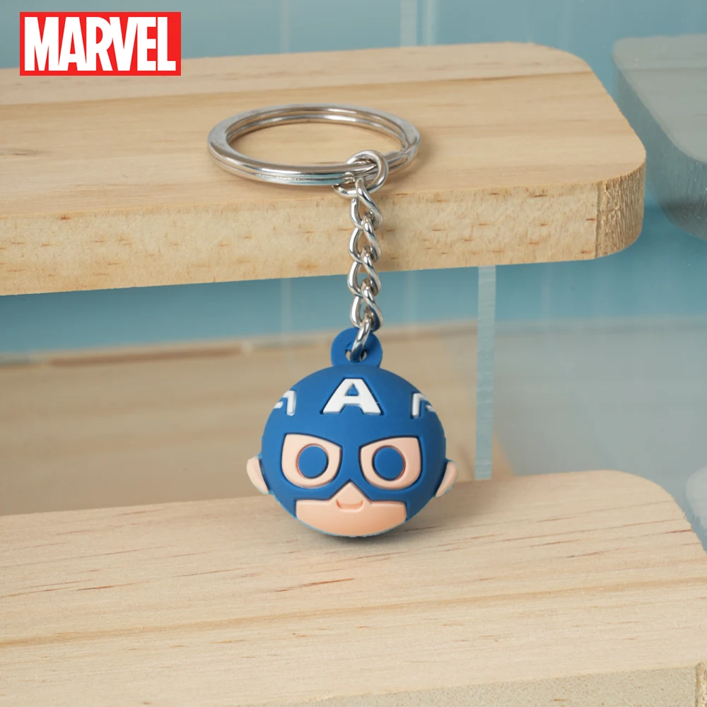 Llavero Capitán América Loki Ball, llavero creativo bonito de PVC, llavero de superhéroe, adorno para mochila, decoración para bolso
