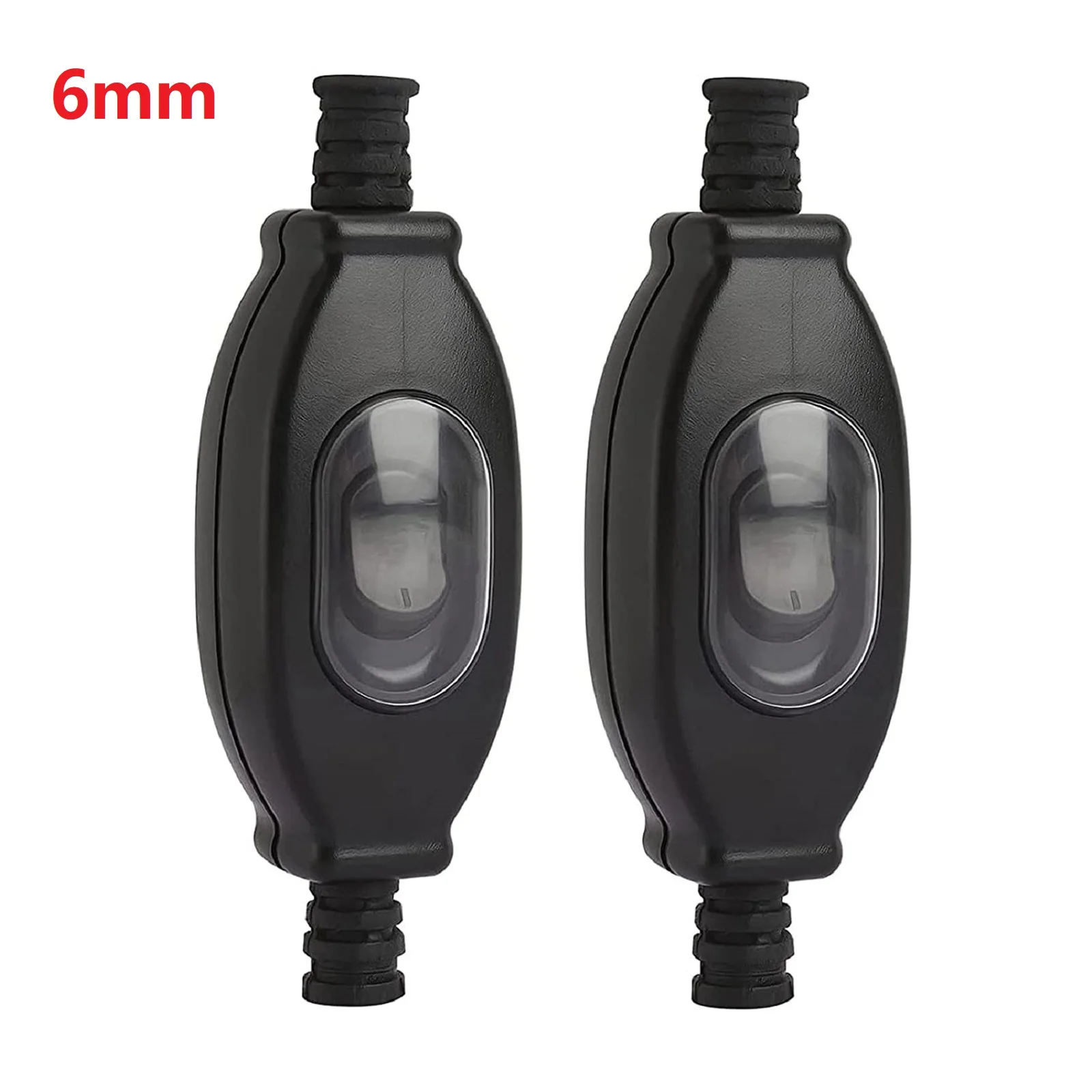 2PCS IP65 Waterproof Intermediate Switch 10.5* 3.5*2.5cm Black Cord Switch Cable Switch 3A/250V Waterproof Switch