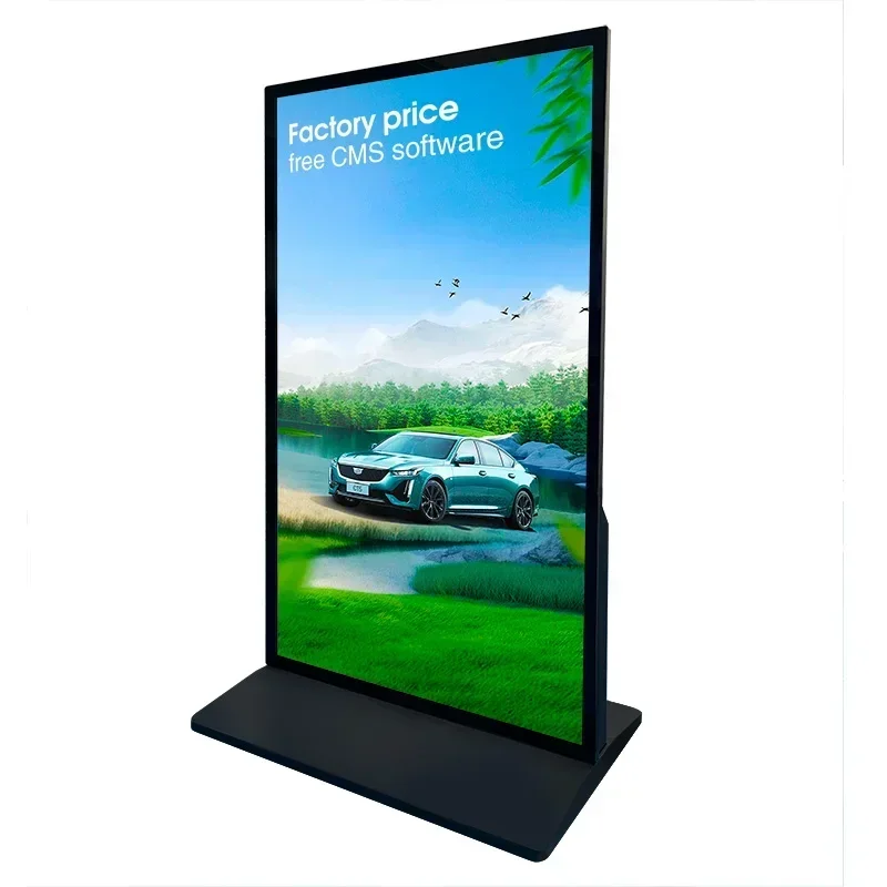 

Street lcd advertise touch screen self checkout payment kiosks outdoor advertising display digital signage kiosk with stand