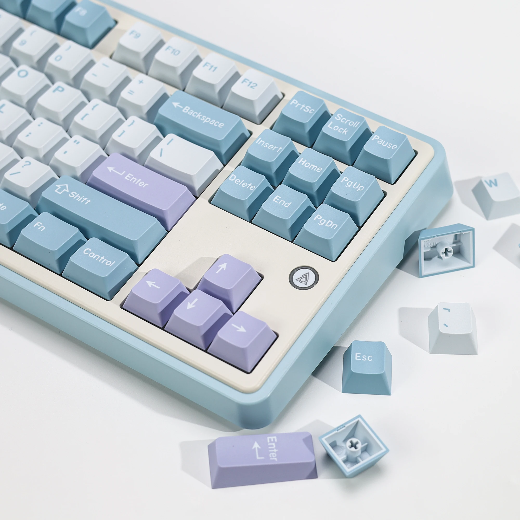 

KBDiy Illusion Keycap Retro PBT ISO Double Shot Cherry Profile Keycaps For MX Switches Alice Mechanical Gaming Keyboard Key Caps