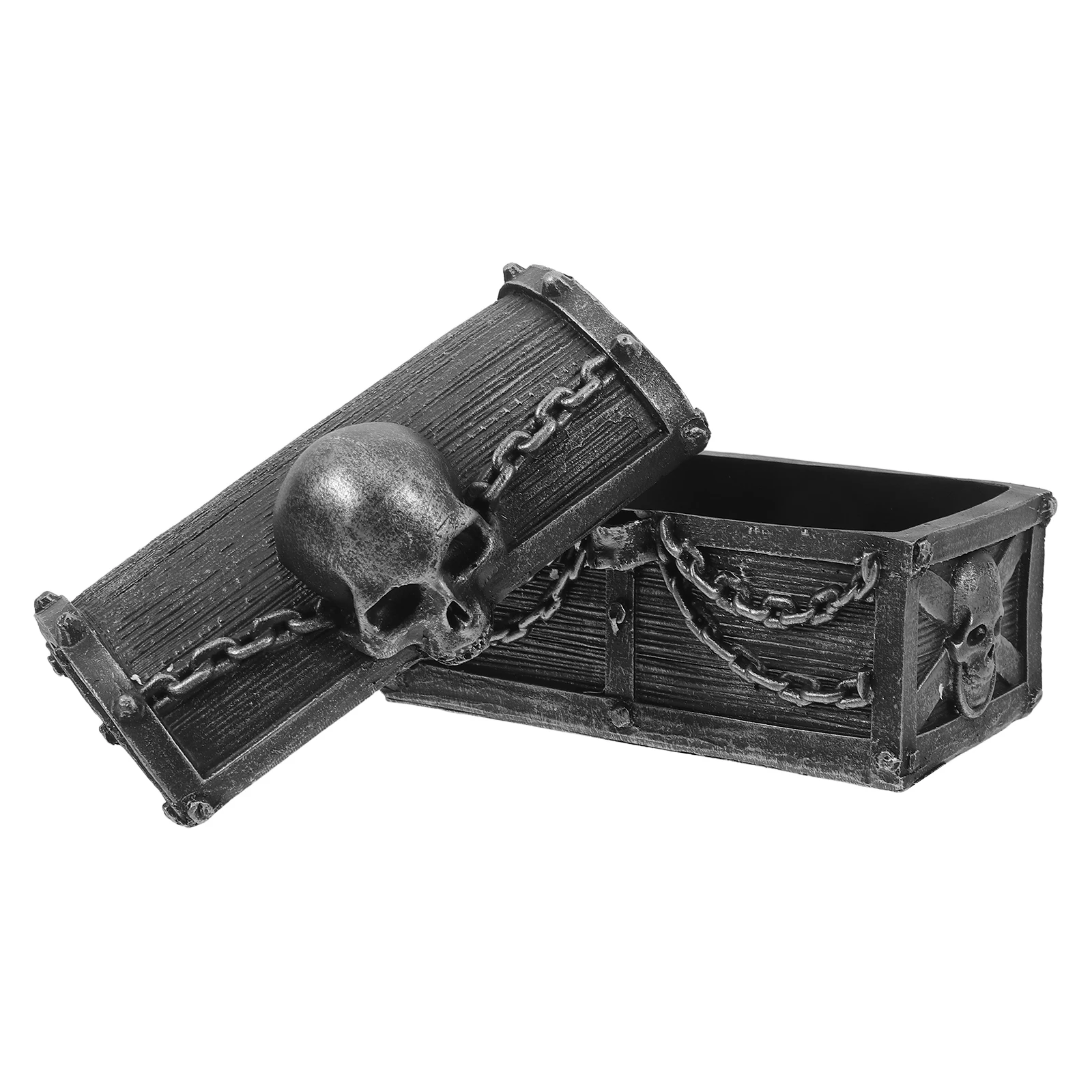 

Skull Treasure Box Chest Resin Small Pirate Decorative Boxes with Lids
