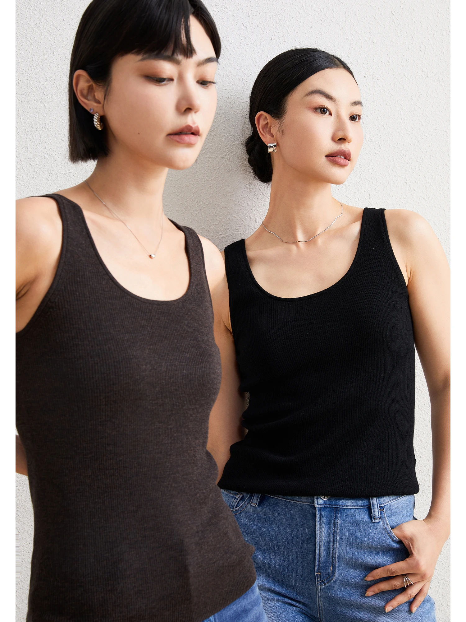 

ChangXD Fine Spun Тонкая шерстяная майка Многослойная женская молодежная эксклюзивная рубашка для поездок на работу Slim Fit Lana Wool Мужская внутренняя одежда Singl...