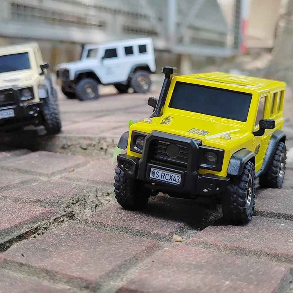 LDARC X43 1:43 zdalnie sterowany Mini 4WD na biurko samochód trójkolorowy kombinezon do wspinaczki Scence torebka Rc zabawka prezent świąteczny