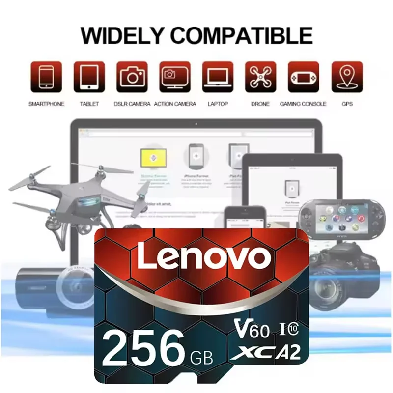 Lenovo 128GB SD Memory Card Micro SD Flash Card 128GB 256GB TF Card For Camera Surveillance Device For Phone Computer Camera