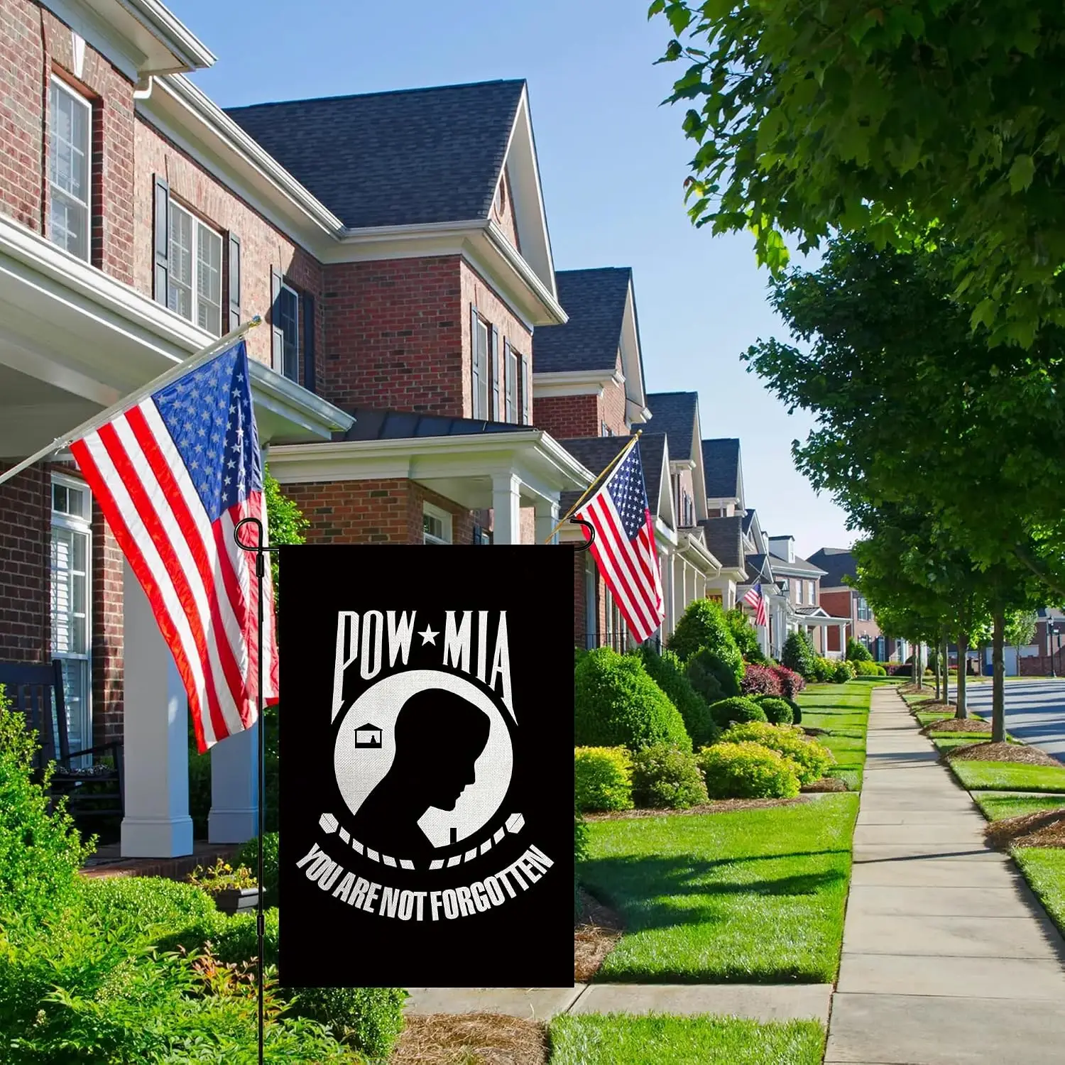 Pow Mia Flag 3x5 FT You are Not Forgotten Prisoner of War Military Flags with Brass Grommets for Indoor Outdoor Party Yard B kkz