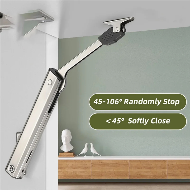 2 dobradiças de fechamento frescas para armário de cozinha, parada aleatoriamente, dobradiça de móveis, rv, motorhome, campista-carro, suporte de porta hidráulica