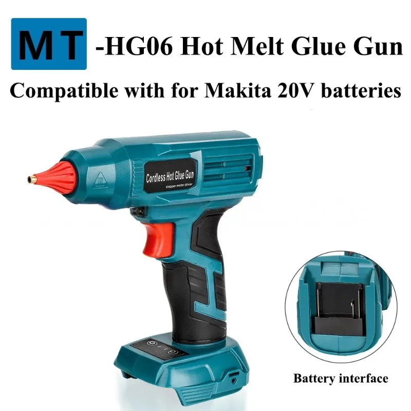 Wireless Hot Glue Gun with Digital Display Compatible with For MT/Mil/BS/RB 18/20V Lithium-ion Power Tools DIY Home Repair Tools