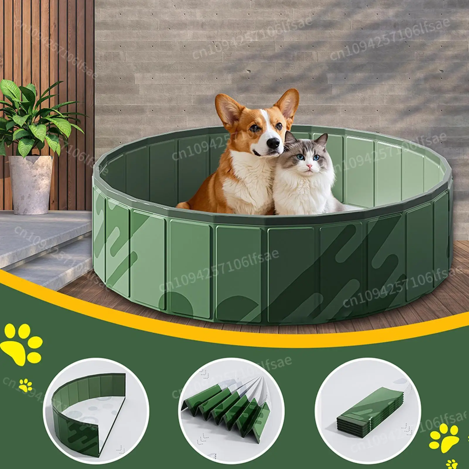

Pool Kiddie Tub Foldable Dog Bath Pet Swimming Pool Pet Cleaning Water Basin Non Slip Doggie Bathtub Supplies