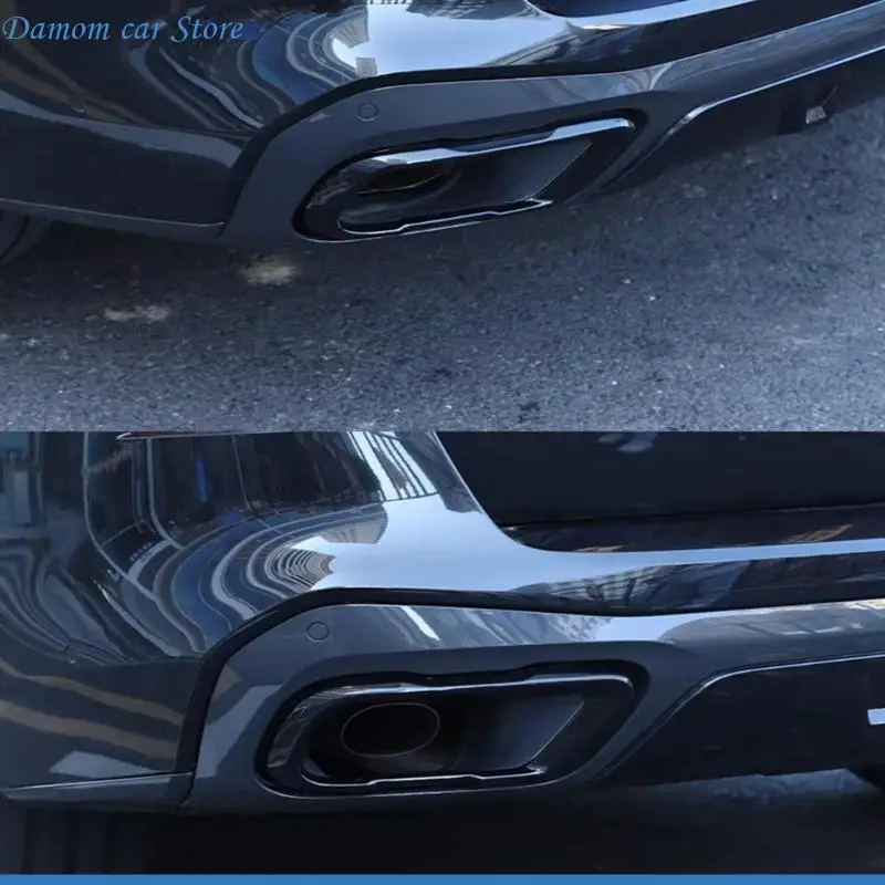 A2UC Exhaust Outlet Garnish Covers, Paired Stainless Steel Accents for G05 G06 G07 2019-2025