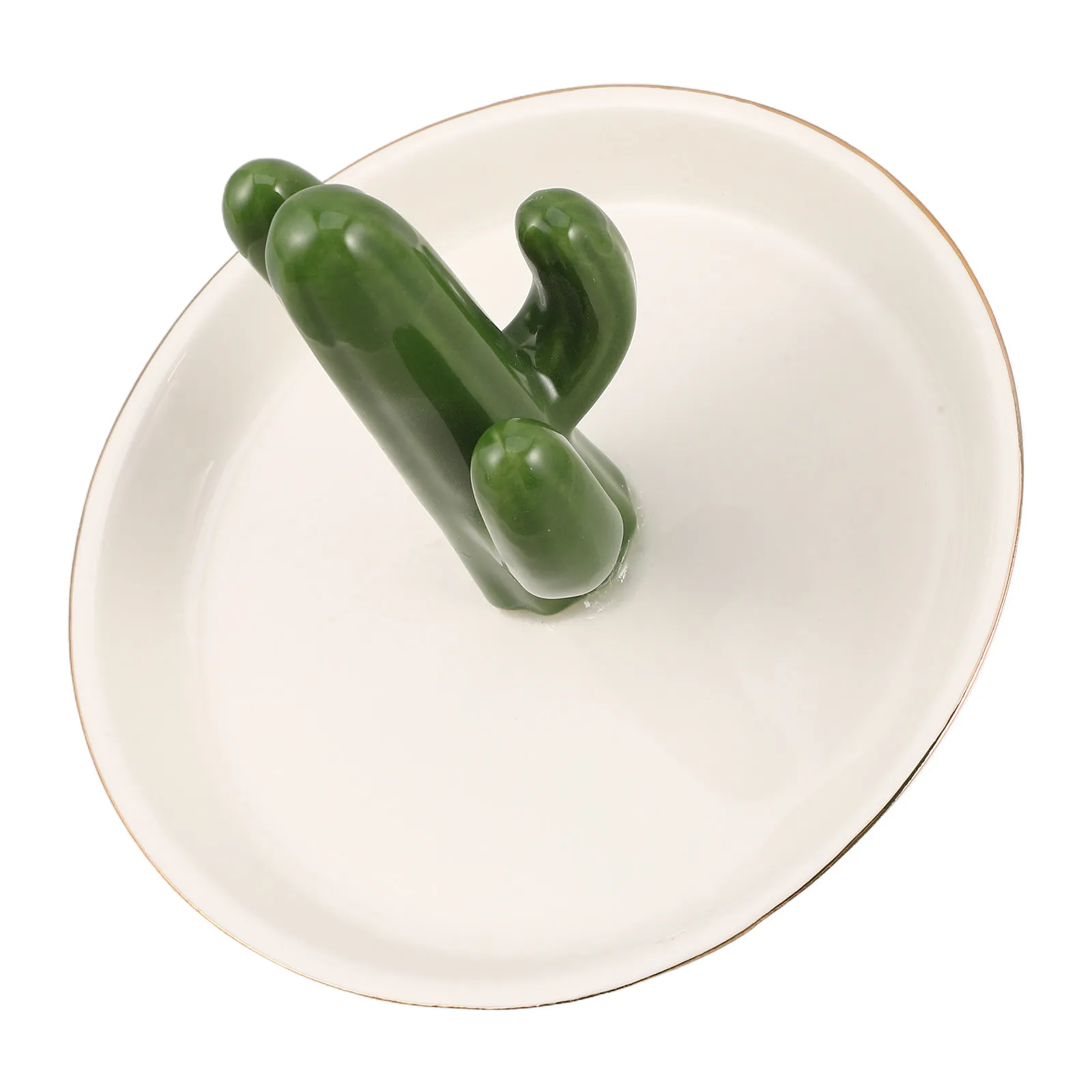 Ceramic Cactus Jewelry Holder Dish Boho Western Home Decor Trinket Tray for Rings Earrings Bracelets Keychains Engagement Ring