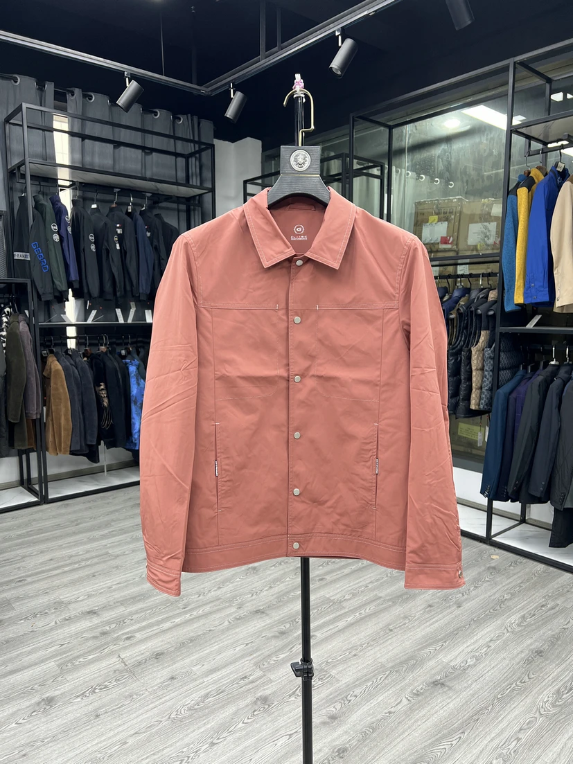 

Мужская легкая куртка Slim Fit из полиэстера с длинным рукавом, на одной пуговице, с воротником, для весеннего сезона