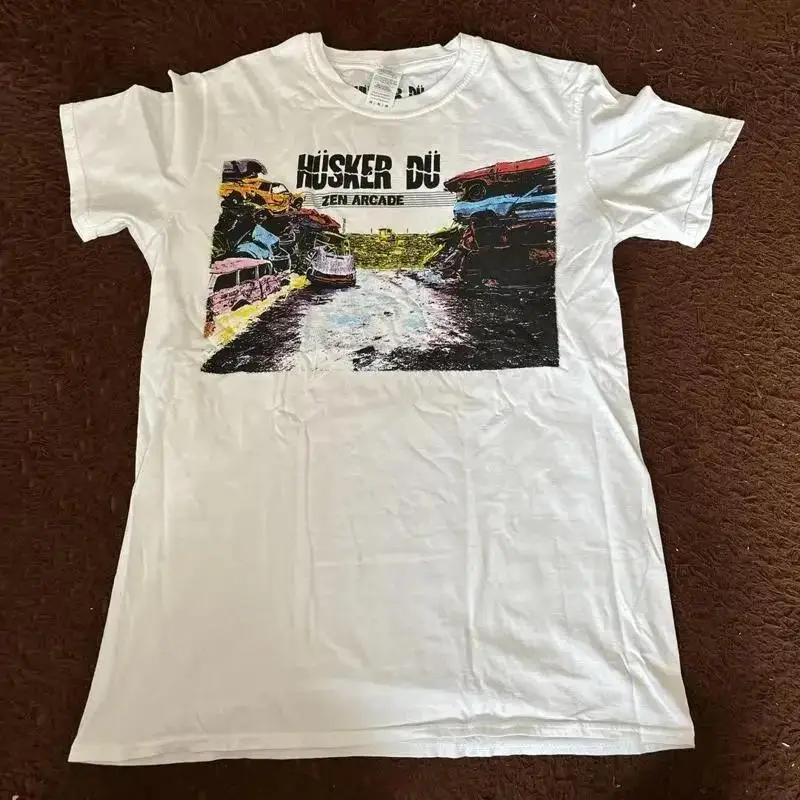 Husker Du Zen Arcade White Short Sleeve Rare T Shirt Tee
