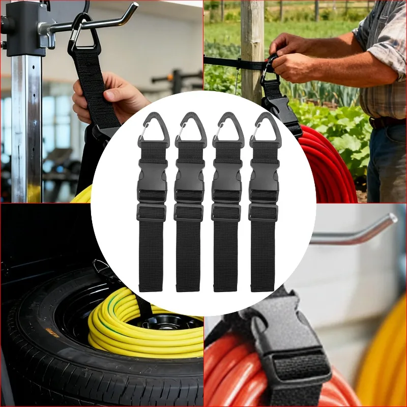 Adjustable Extension Cord Organizer Heavy Duty Straps with Triangle Clip Cable Ties Wrap Holder Garage Storage Hose Rope Hanger