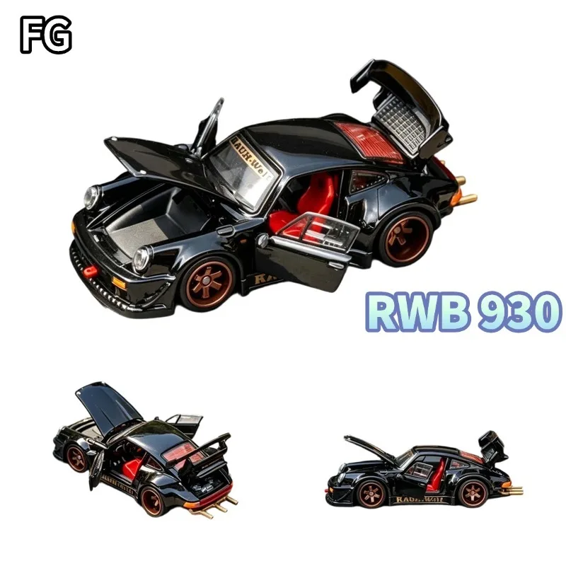 

FG 1:64 RWB 930 Wide-body Modified Die-Cast Simulation Static Alloy Car Model, Boys' Toy Collection Decoration Item.