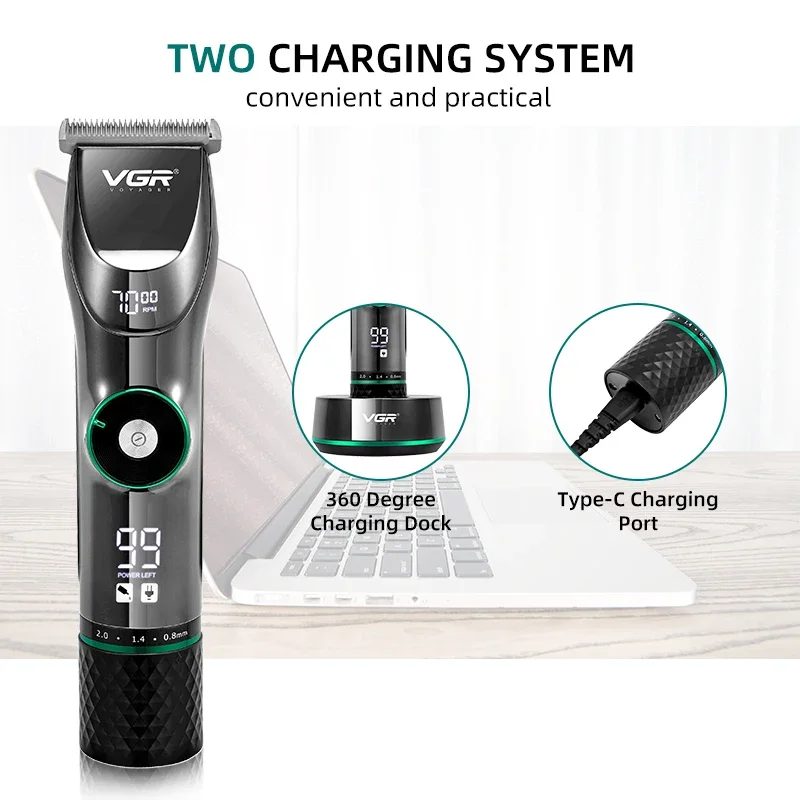 남성용 수염 얼굴 바디 트리머, 전문 무선 충전식 헤어 커터 키트, 이발소 강력한 파워 클리퍼