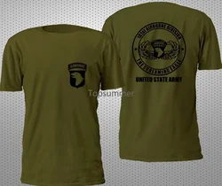 Camiseta con estampado informal para hombre, camisa de 2 lados del ejército militar de la Fuerza Especial, veterano aerotransportado 101St, de alta calidad, S-4Xl