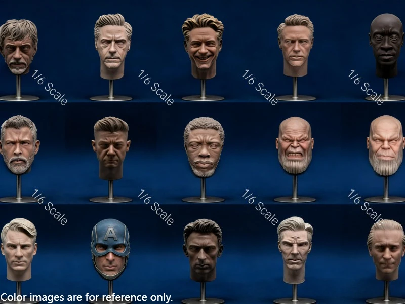

1/6 Scale Resin Diecast Head Sculpture Model Superheroes and Villains Collection Head Carving Fit 12'' Action Figure Unpainted
