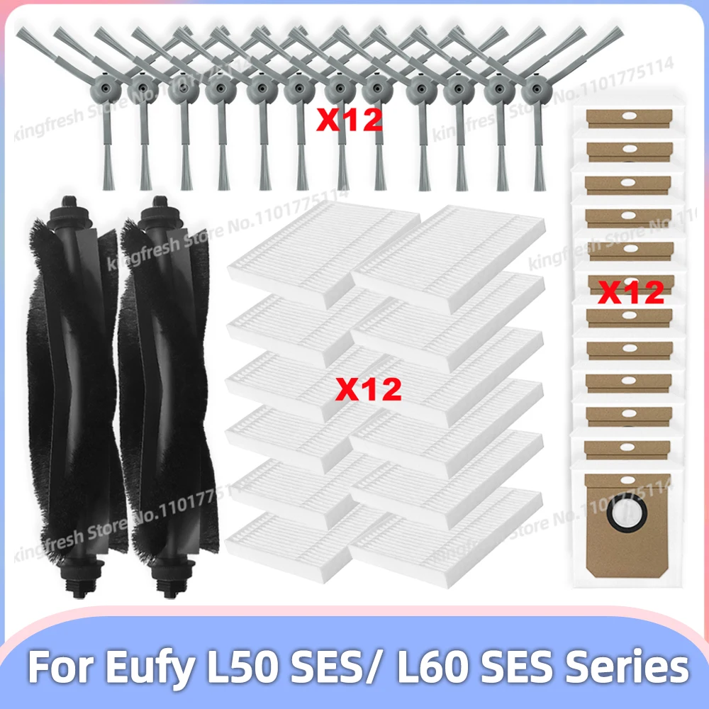 Fit For Eufy Clean L50, L50 SES, L60, L60 SES, L60 Hybrid, G50, G50 Hybrid Accessories Parts Roller Side Brush Filter Dust Bag