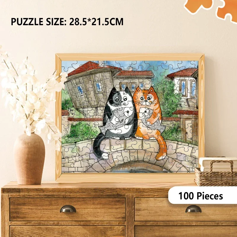 100 Pieces Jigsaw Puzzle Assembling Picture Cartoon Animals Decompression Puzzles Toy for Adult Children Kids Educational Gifts