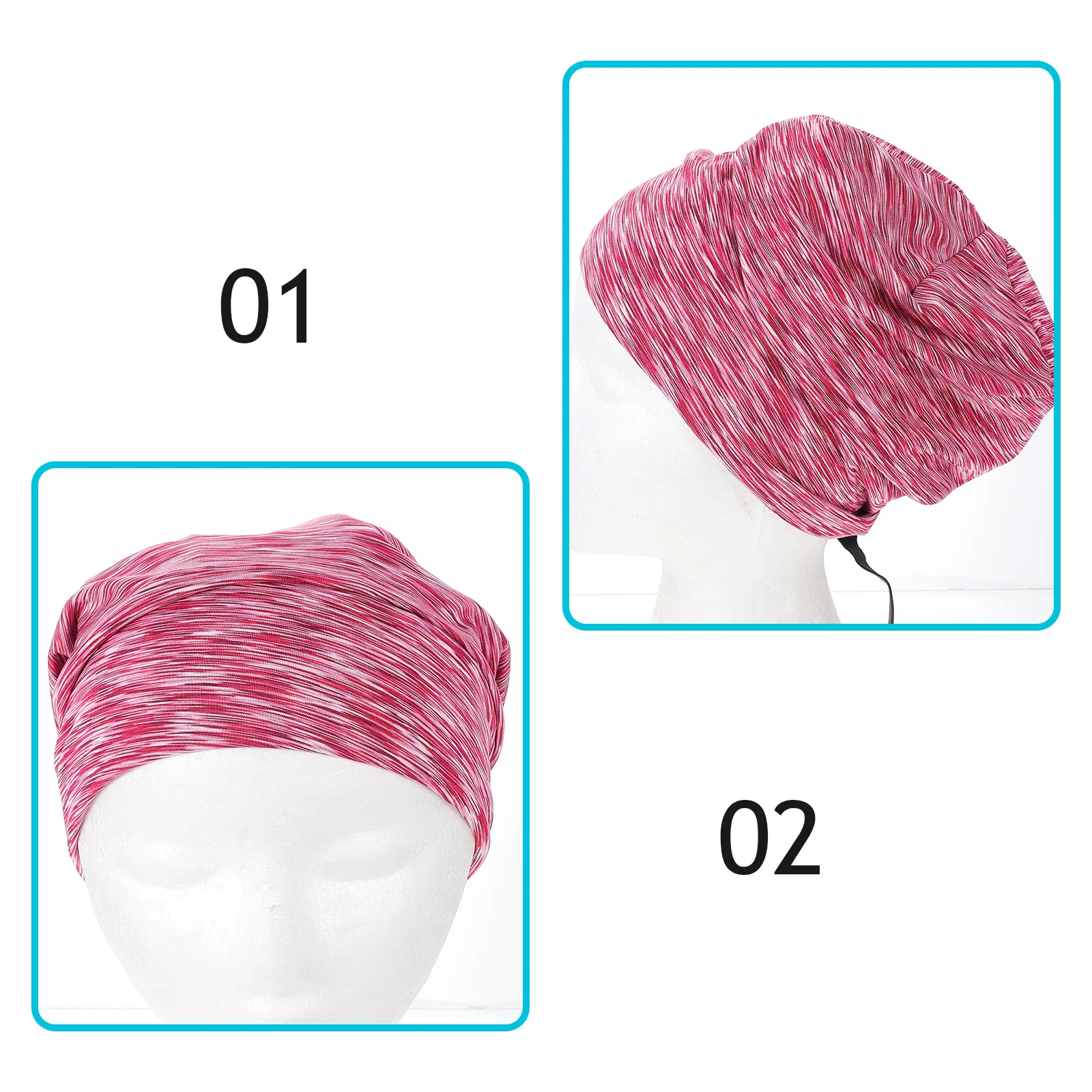 

Elastic Bonnet Lightweight Breathable Sleep Hat for Women Non Skid Comfortable Makeup Spa Face Wash Protector Cap
