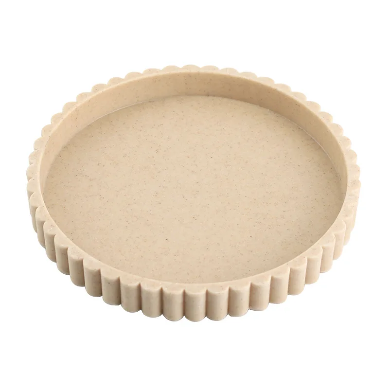 Wabi Sabi Wind Round Gear Tray Ornament Model Room Hotel Club Imitation Travertine Sandstone Storage Shelf Ornament