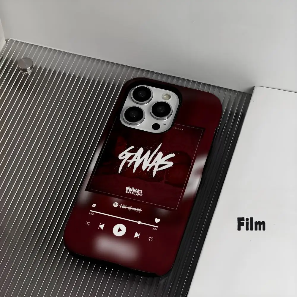 حافظة هاتف M-Maikel D-Delacalle حافظة هاتف INS لهاتف آيفون 17 16 15 14 13 12 11 Pro Max X XR XS Max Plus طبقة لامعة صلبة PC Cov