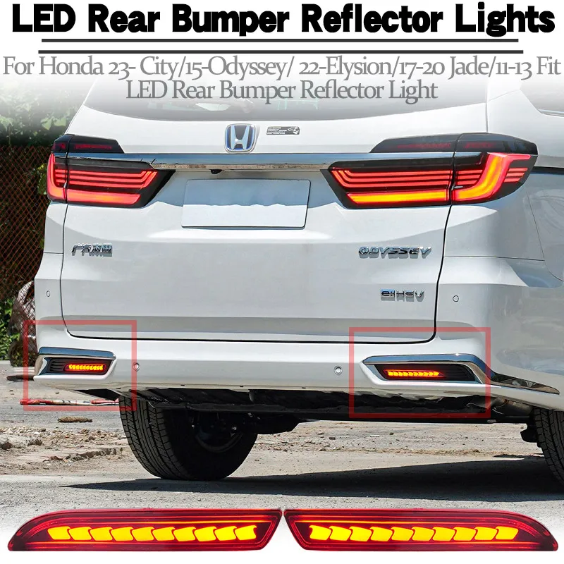 

Для мультимоделей Honda: 2 шт. светодиодный задний фонарь — динамический указатель поворота + противотуманный/тормозной фонарь для City 23-24/Odyssey15+/Elysion22+