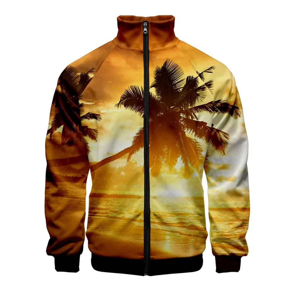 Coats Coconut Tree Beach Shell Hoodies Men/Women Hoodie Sweatshirt Mens Ocean Sky Beautiful Seaside View Sweet Hoody Jacket