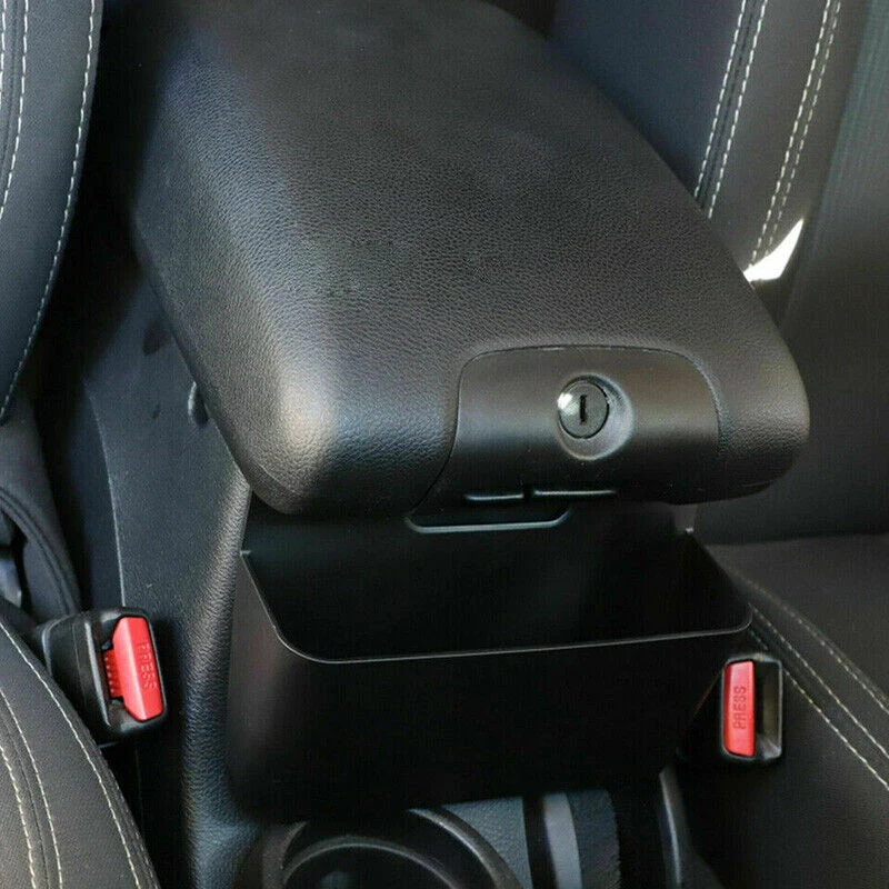 Caixa de armazenamento do braço do console central frontal, organizador da bandeja para Jeep Wrangler JK, preto, 2011, 2012, 2013, 2014, 2015, 2016, 2017