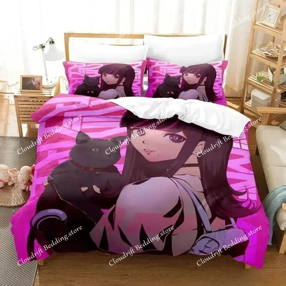 

Новый комплект постельного белья Akudama Drive: односпальный, двуспальный, королевский размер, для взрослых и детей, 3D аниме-наборы пододеяльников и простыней для спальни