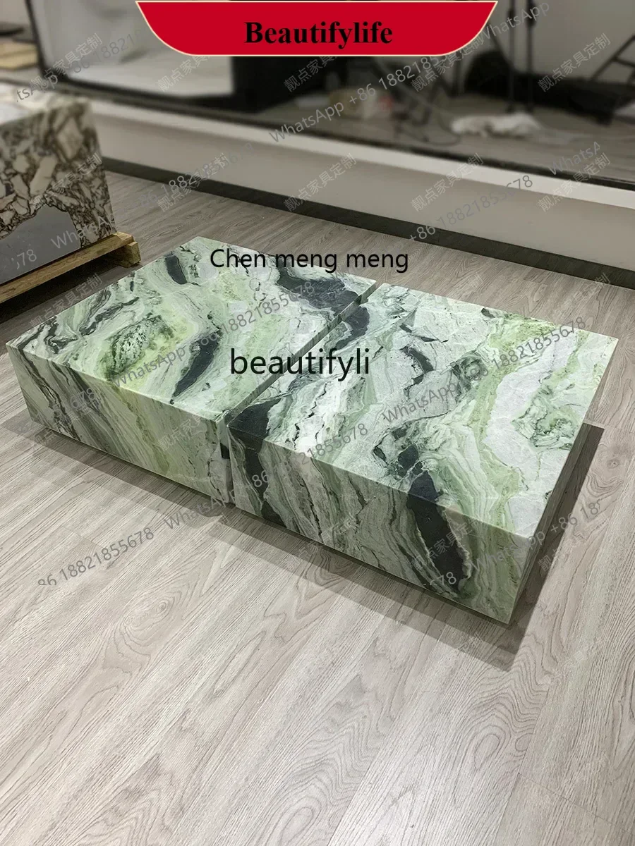 

D178 Y Italian light luxury natural marble coffee table living room home designer high-end villa Nordic modern minimalist creat