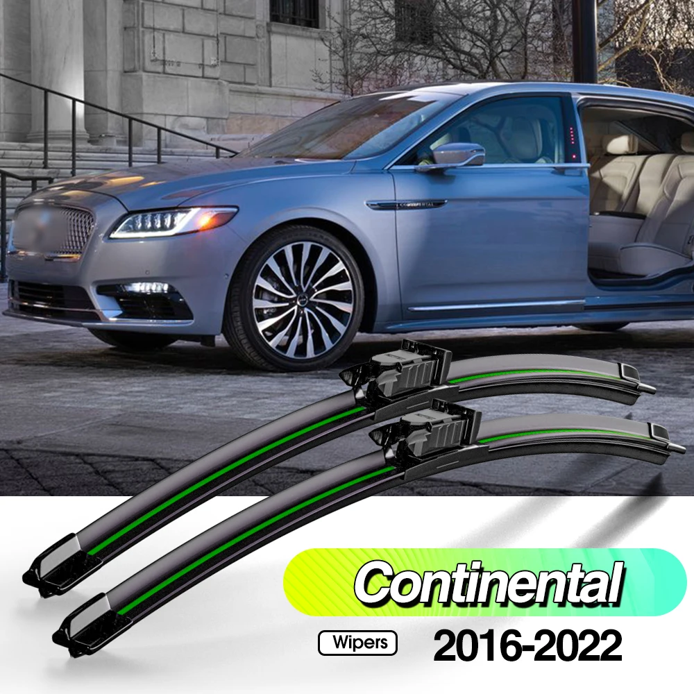 

For Lincoln Continental 2016-2022 2pcs Front Windshield Wiper Blades Windscreen Window Accessories 2017 2018 2019 2020 2021