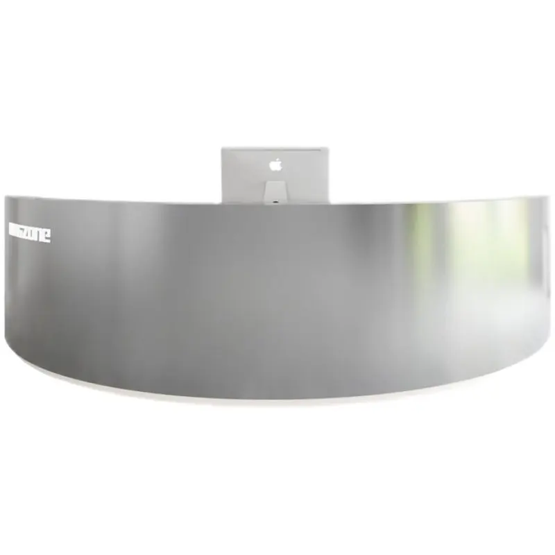 Simple Modern Company Beauty Salon Stainless Steel Front Desk Reception Desk Barber Shop Clothing Store Curved Bar Checkout Page