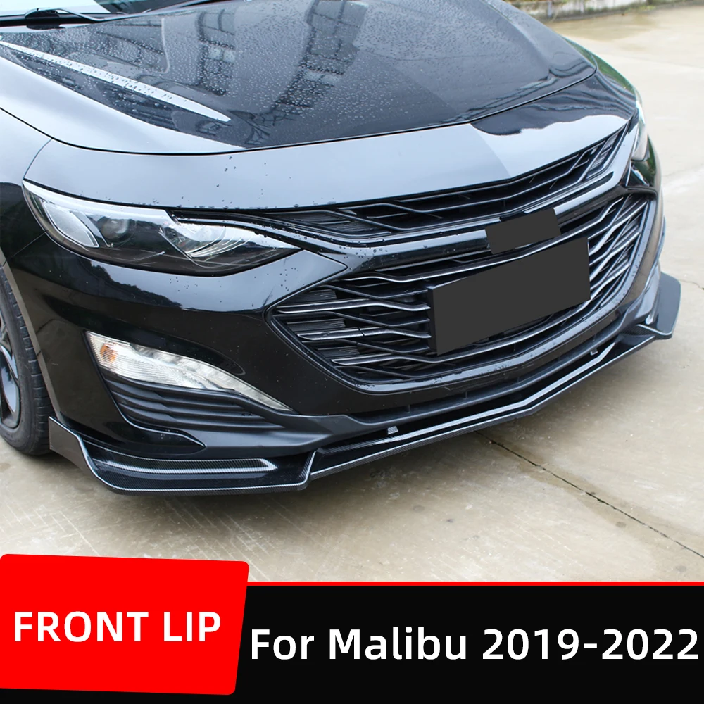 For Chevy Malibu 2019 20 21 22 Front Bumper Lip Chin Spoiler Splitter Diffuser Bodykit Protection Guard Deflector Accessories