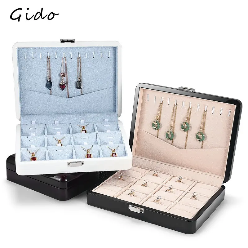 Light Luxury Wooden Piano Baked Paint Jewelry Jewelry Box Ring Necklace Accessories Storage Box Pendant Premium Gift Box