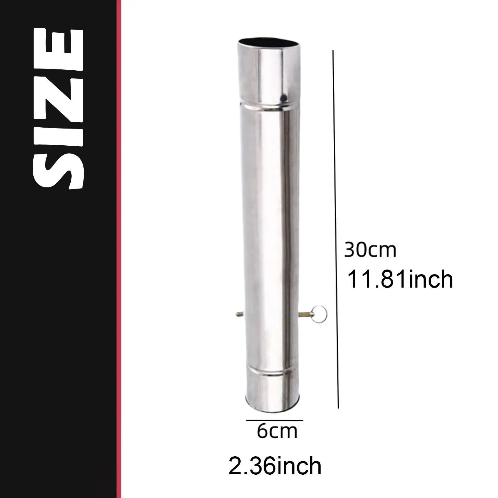 Windproof Heat Resistant Chimney Pipe with Throttle Flap for Camping Tent Firewood Stove Fume Extraction and Air Regulation