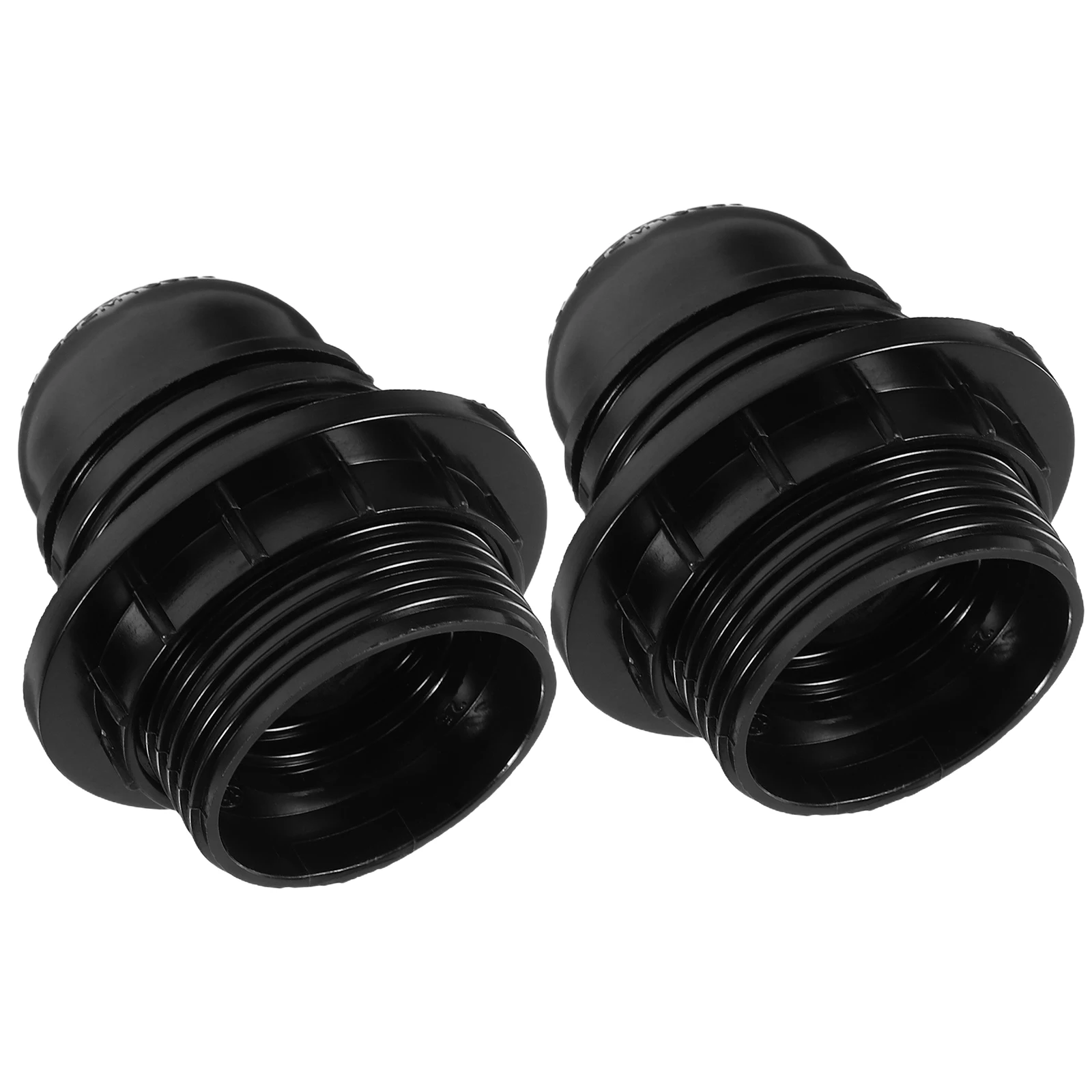 2 Pcs Lamp Holder Light Socket Replacement Head Bulb Rings Ceramic Fixture Metal